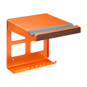On-Wall Bike Storage Rack with Open Shelf & Hooks Orange | TVB-141