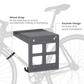 On-Wall Bike Storage Rack with Open Shelf & Hooks Black | TVB-140
