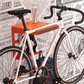 On-Wall Bike Storage Rack with Open Shelf & Hooks Orange | TVB-141