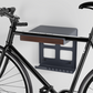 On-Wall Bike Storage Rack with Open Shelf & Hooks Black | TVB-140