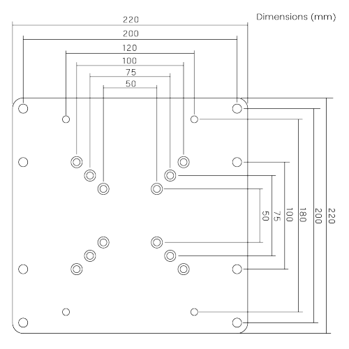 Wolff Mount TVB-109 vesa adapter – product view