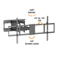 Ultra Heavy-Duty Full Motion TV Wall Mount | TVB-144
