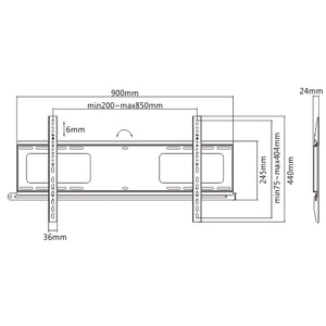 Anti-theft Large Screen Fixed TV Wall Mount | TVB-113