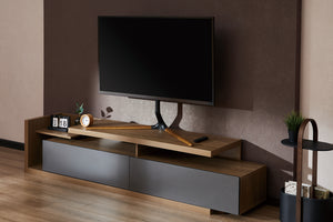 Designer TV Stand - Wood and Steel | TVB-126