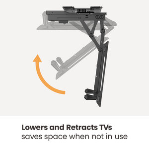 Large Smart Swivelling Flip Down TV Ceiling Mount for Wood Ceiling Joints | TVB-107
