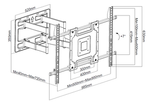 Strong TV Wall Mount 100 inch | TVB-132
