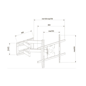 Heavy-duty Wall Mount double arms | TVB-60