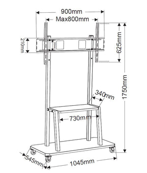 Mobile presentation furniture for large screens | TVB-62