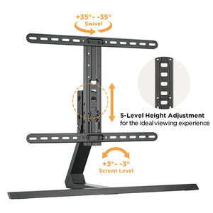 Contemporary Aluminum Pedestal Tabletop TV Stand | TVB-95
