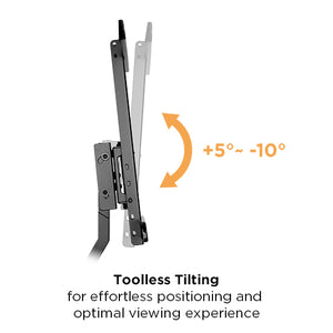 Contemporary Aluminum Pedestal Tabletop TV Stand | TVB-95