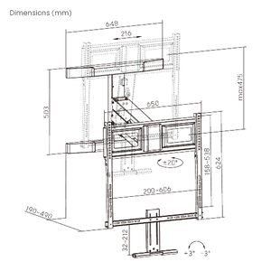 Pull-Down Mantel TV Mount | TVB-147