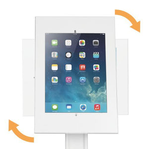 Tablet Desk Stand Lockable White | TVB-138