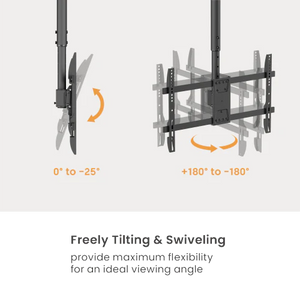 Telescopic Full-motion TV Ceiling Mount | TVB-22a